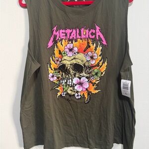 Torrid Olive Graphic Muscle Tee